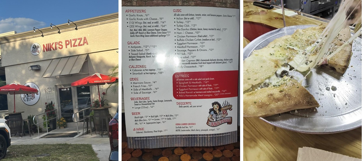 Niki's Pizza Menu
