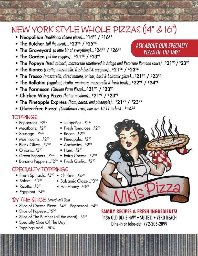 Niki's Pizza Menu image 2